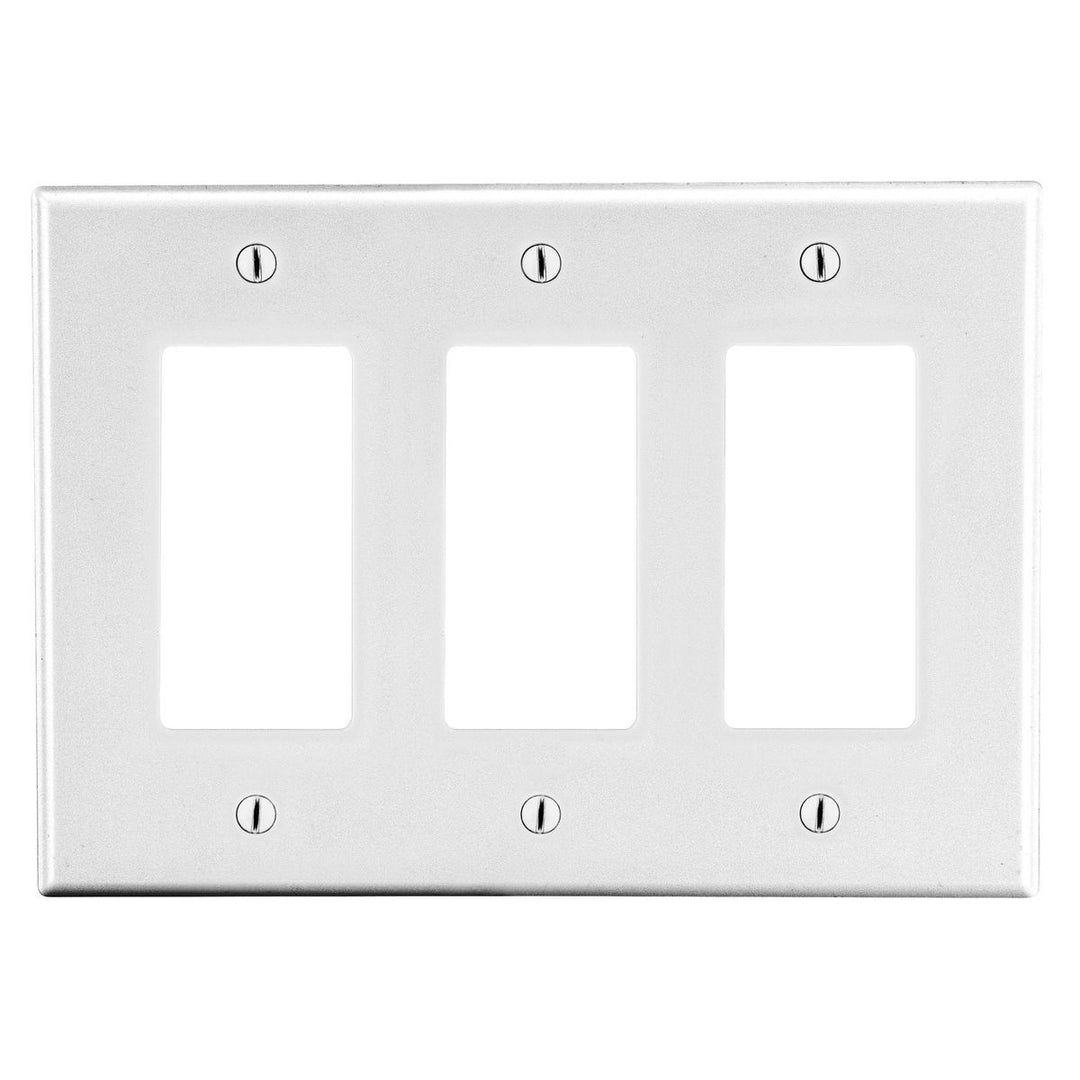 WALLPLATE, M-SIZE, 3-G, 3) DEC, WH