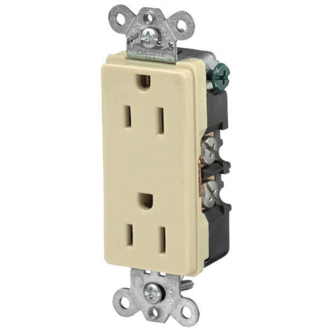 MARINE STYLE DUP RCPT, 15A 125V, IV