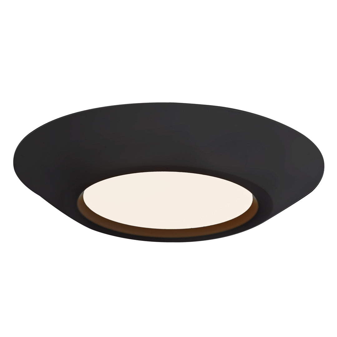 Weylo 5-in Black dimmable LED Flush Mount