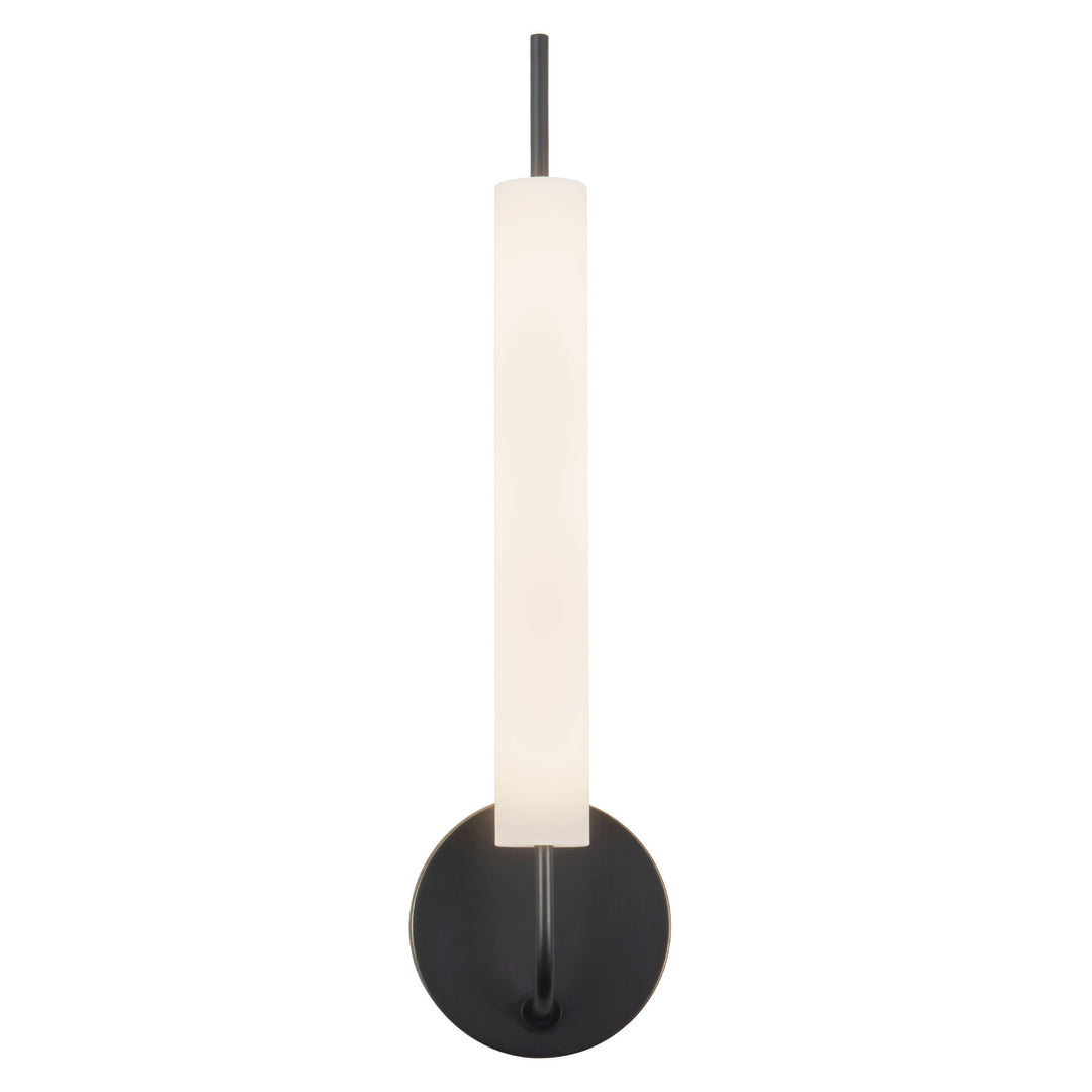 Wick 20-in Black dimmable LED Wall Sconce