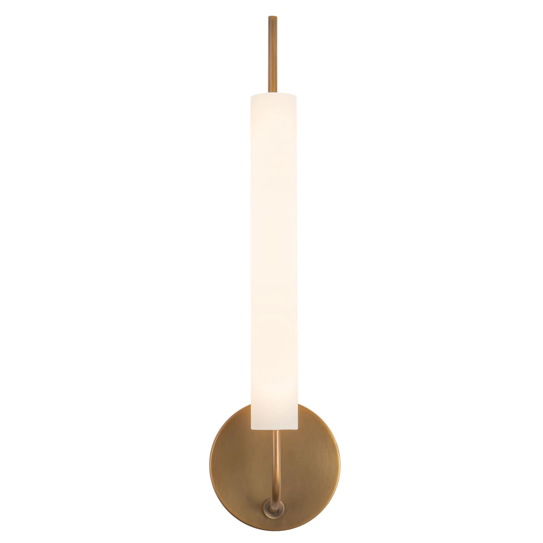 Wick 20-in Brass dimmable LED Wall Sconce