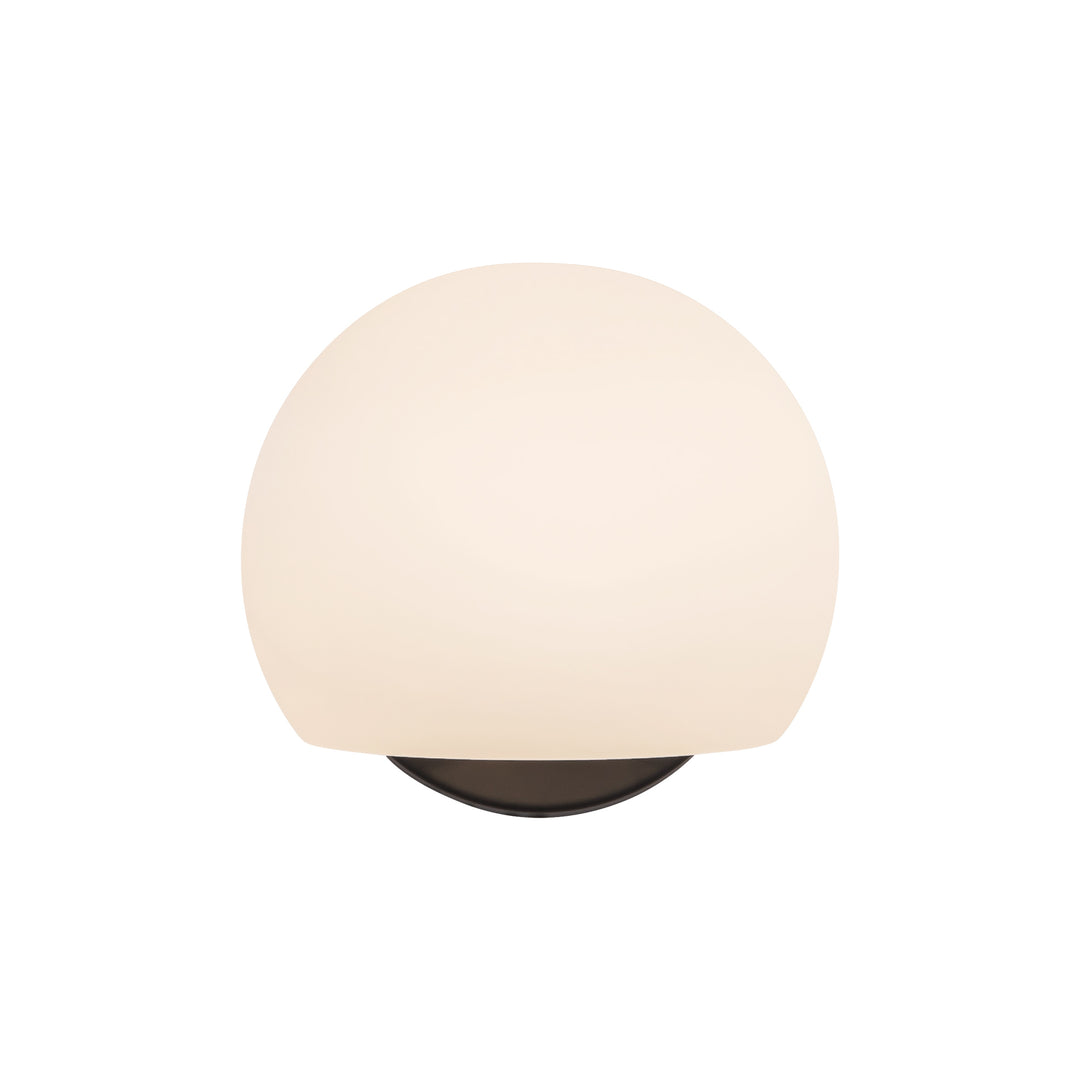 Willow 6-in Matte Black/Opal Matte Glass 1 Light Wall/Vanity