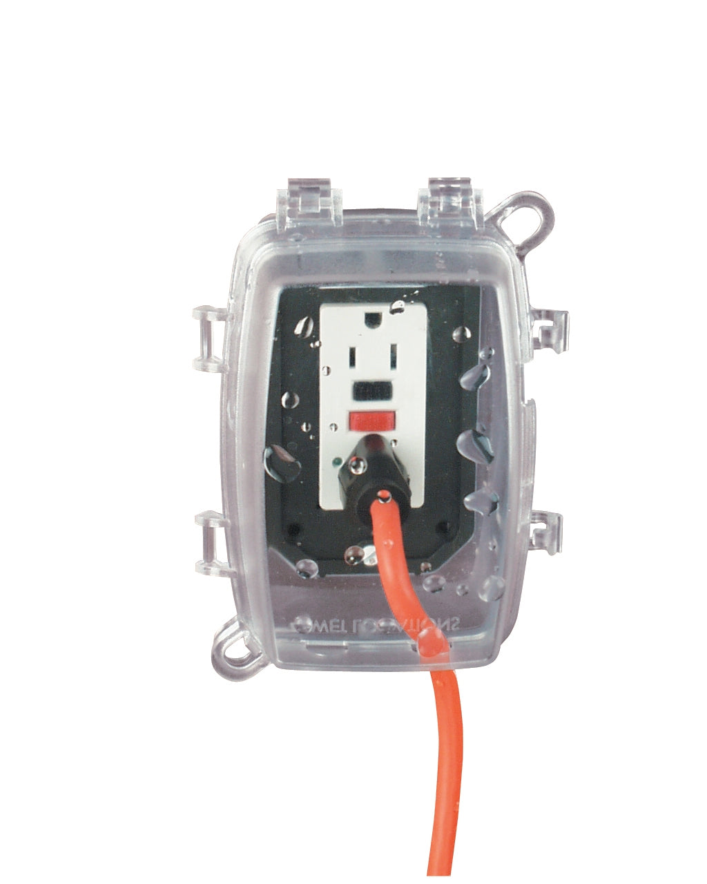 Plastic In-Use Weatherproof Cover, Single-Gang, Vrt/Hrz, 4.75" Clear