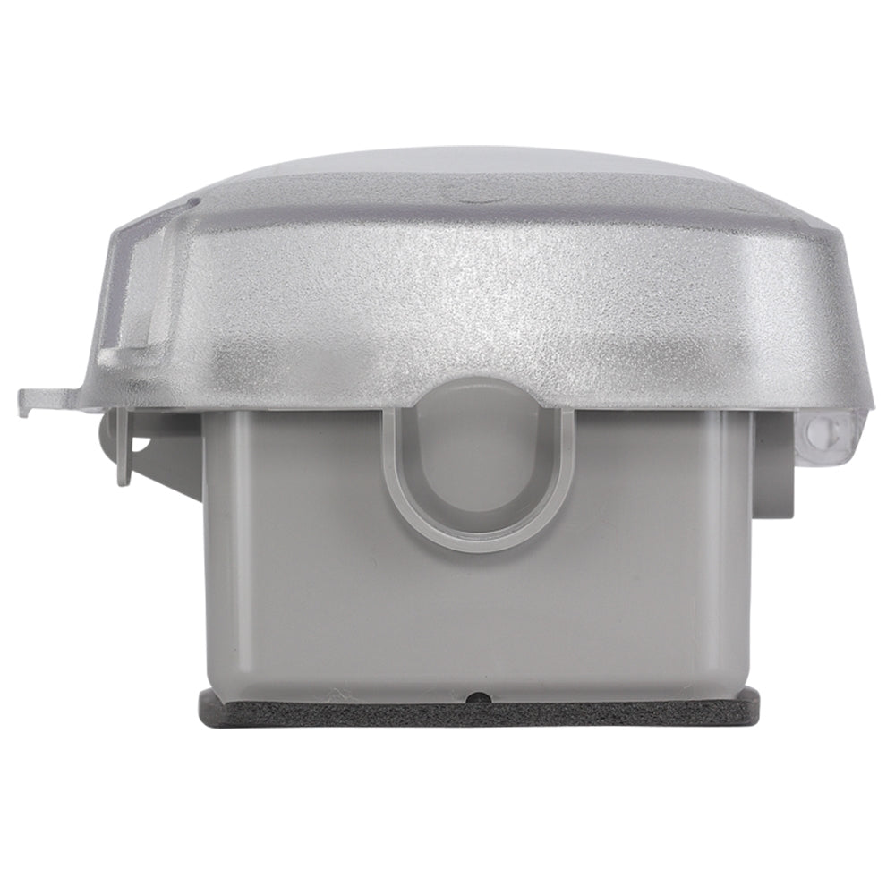Extra-Duty Plastic In-Use Weatherproof Cover, Single-Gang, Vrt/Hrz, 2.25" Clear