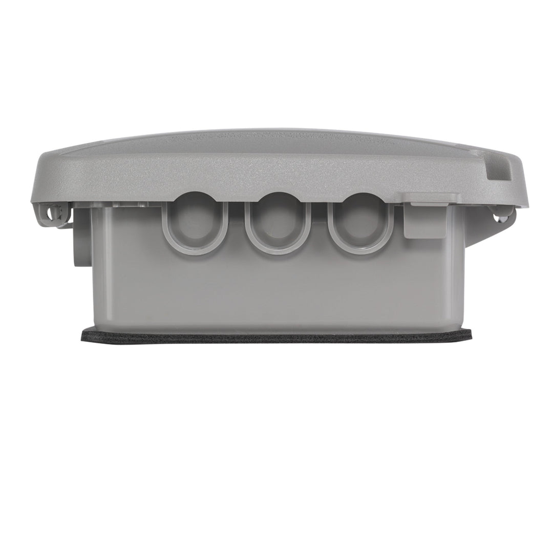 Extra-Duty Plastic In-Use Weatherproof Cover, Single-Gang, Vrt/Hrz, 2.25" Gray