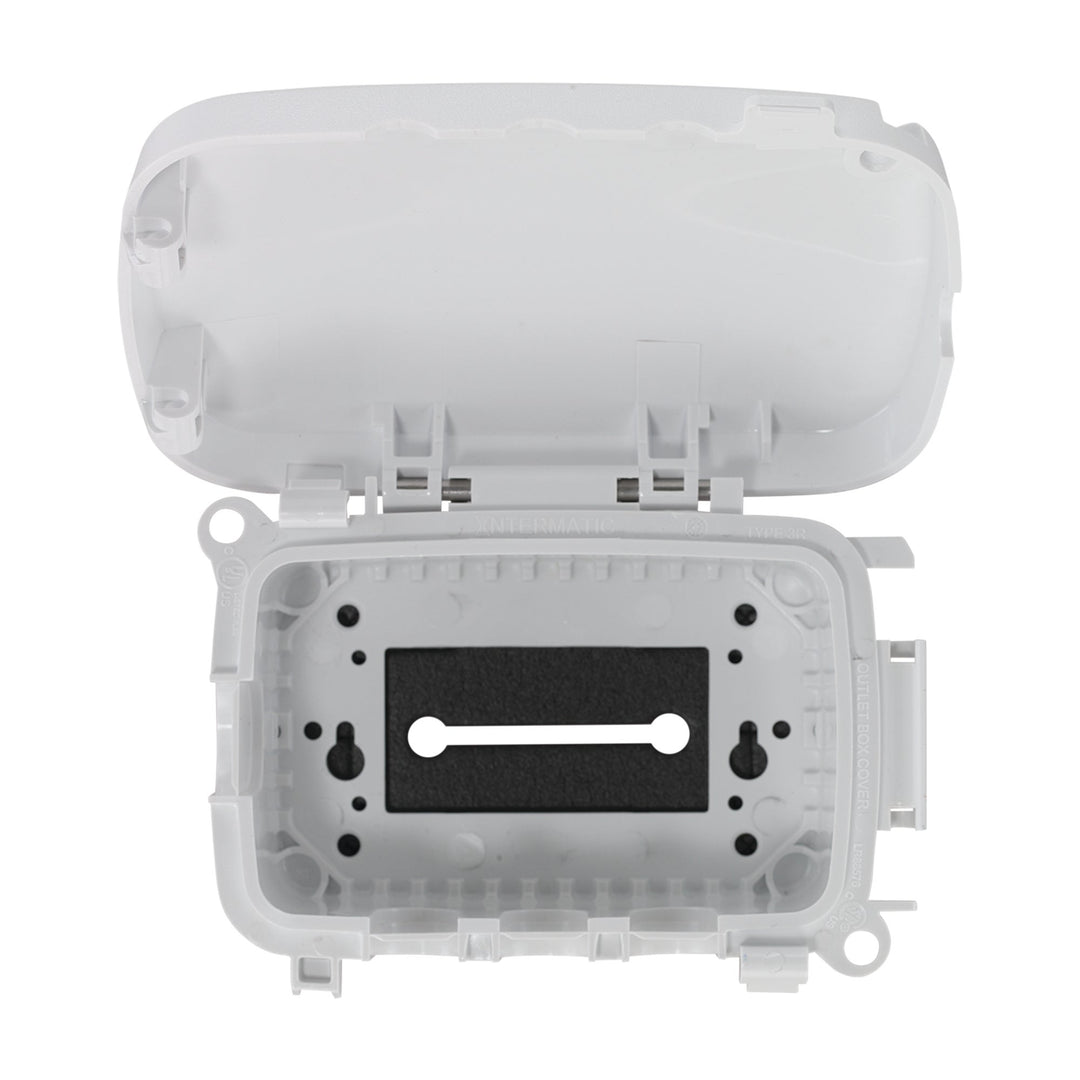 Extra-Duty Plastic In-Use Weatherproof Cover, Single-Gang, Vrt/Hrz, 2.25" White