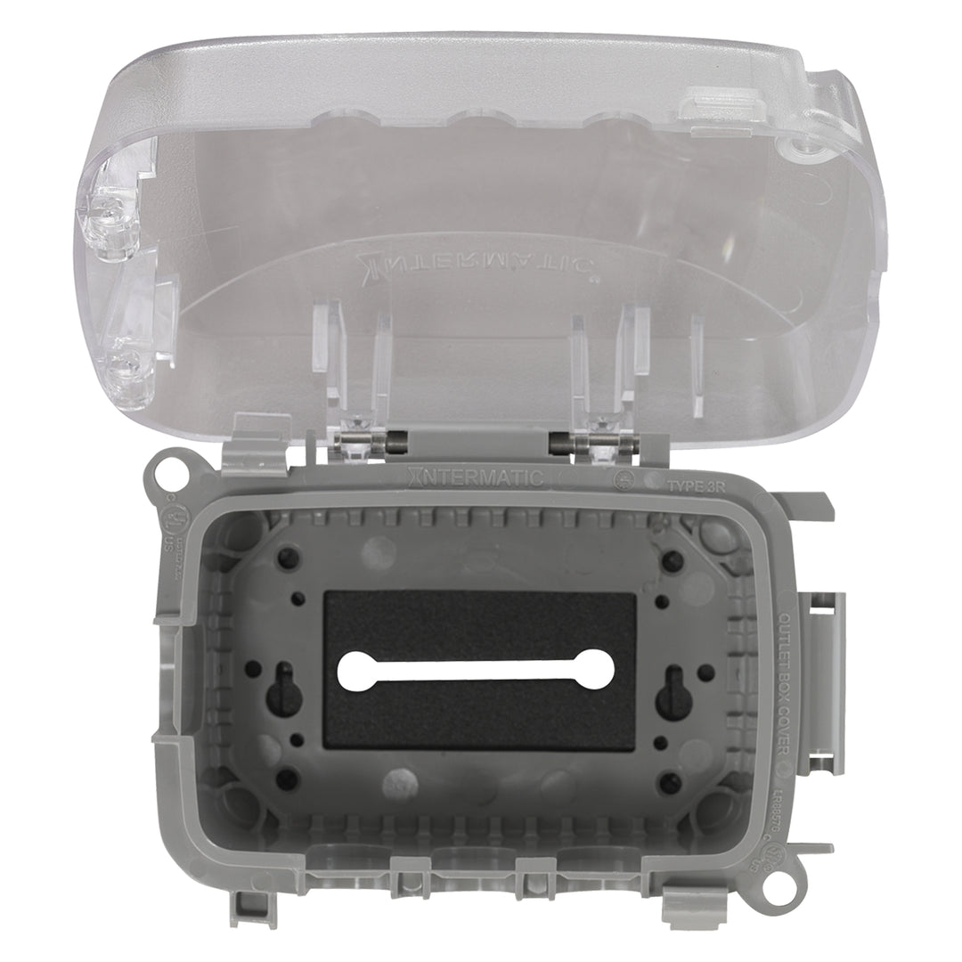 Extra-Duty Plastic In-Use Weatherproof Cover, Single-Gang, Vrt/Hrz, 2.75" Clear