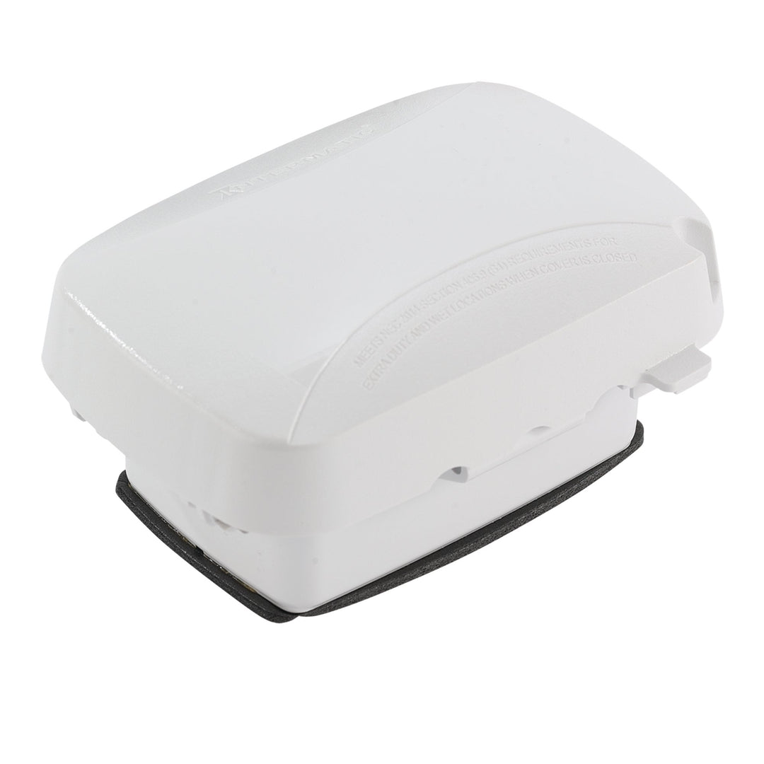 Extra-Duty Plastic In-Use Weatherproof Cover, Single-Gang, Vrt/Hrz, 2.75" White
