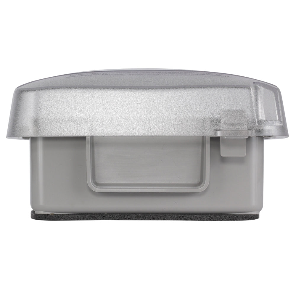 Extra-Duty Plastic In-Use Weatherproof Cover, Double-Gang, Vrt, 2.25" Clear