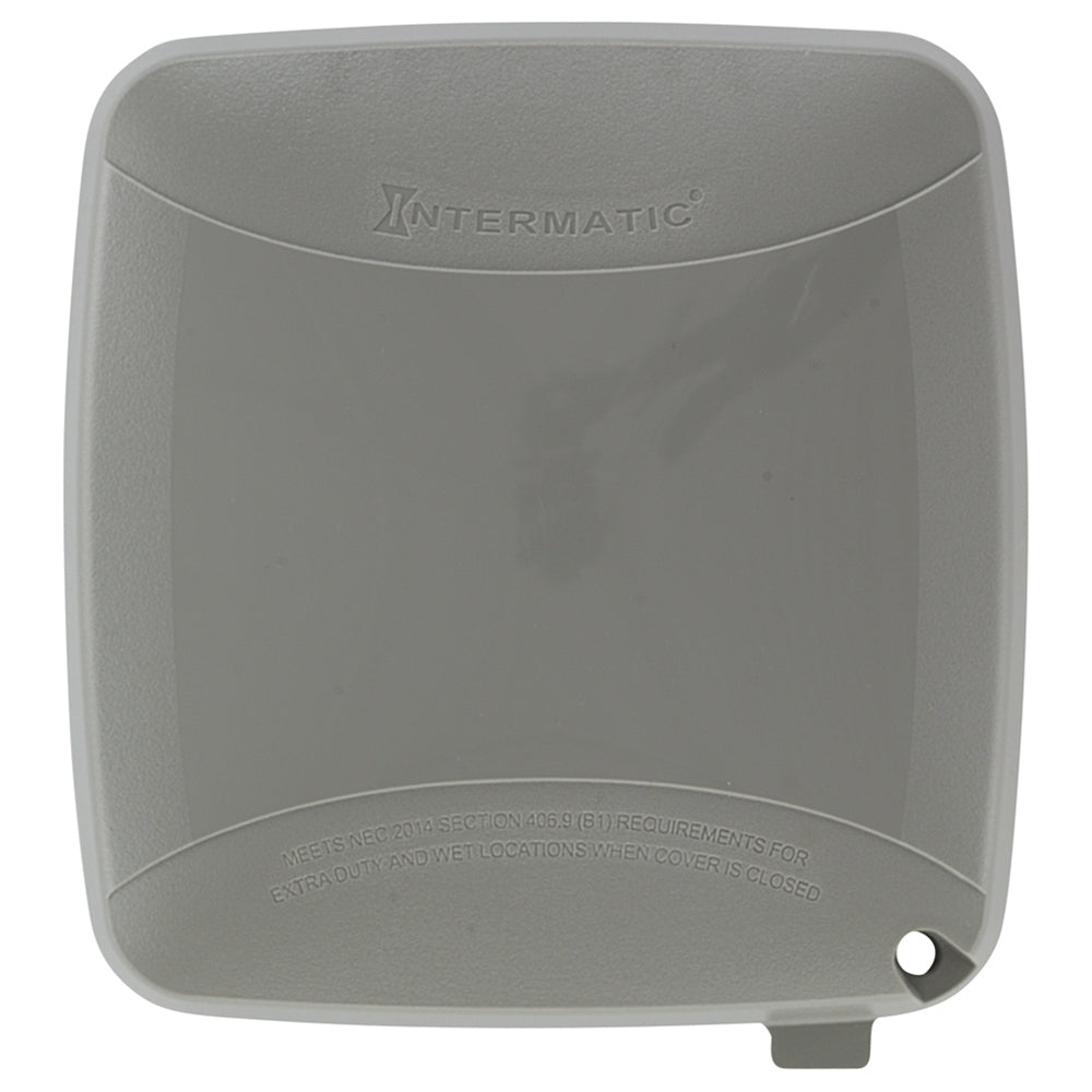 Extra-Duty Plastic In-Use Weatherproof Cover, Double-Gang, Vrt, 2.75" Gray
