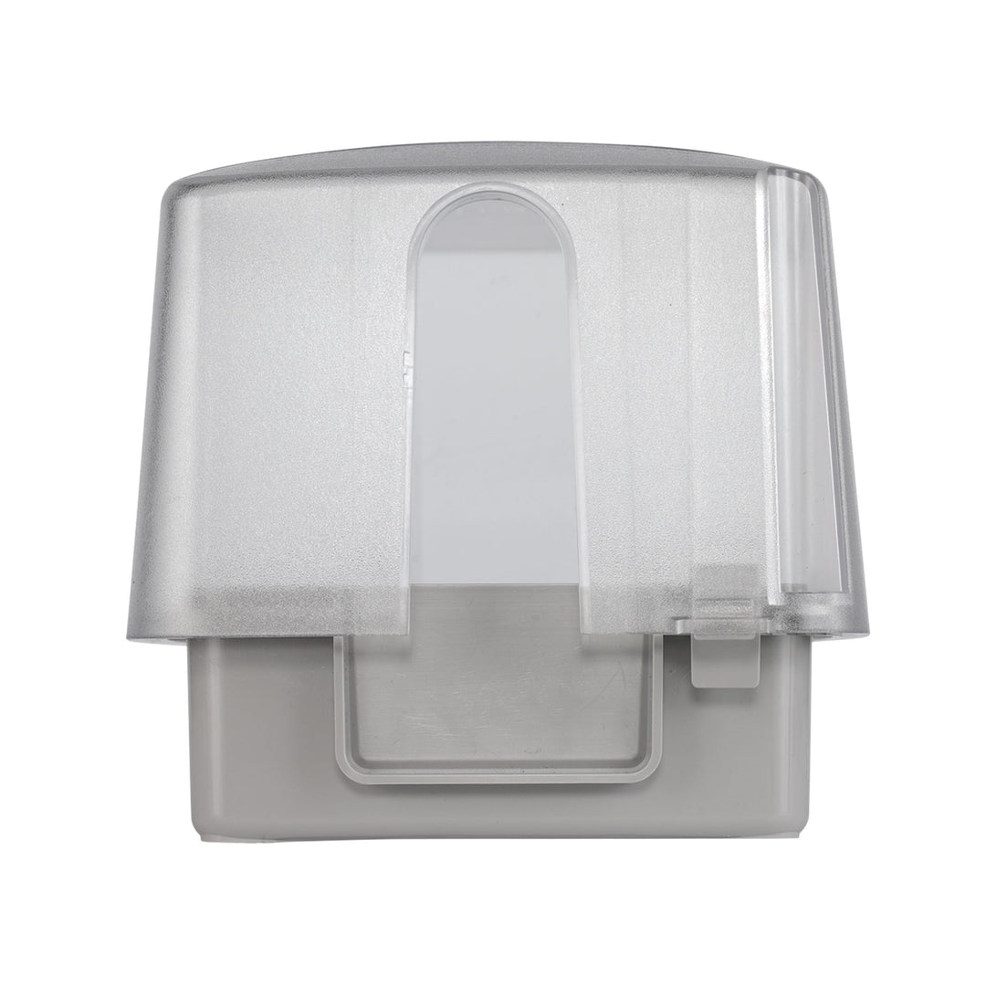 Extra-Duty Plastic In-Use Weatherproof Cover, Double-Gang, Vrt, 4.75" Clear