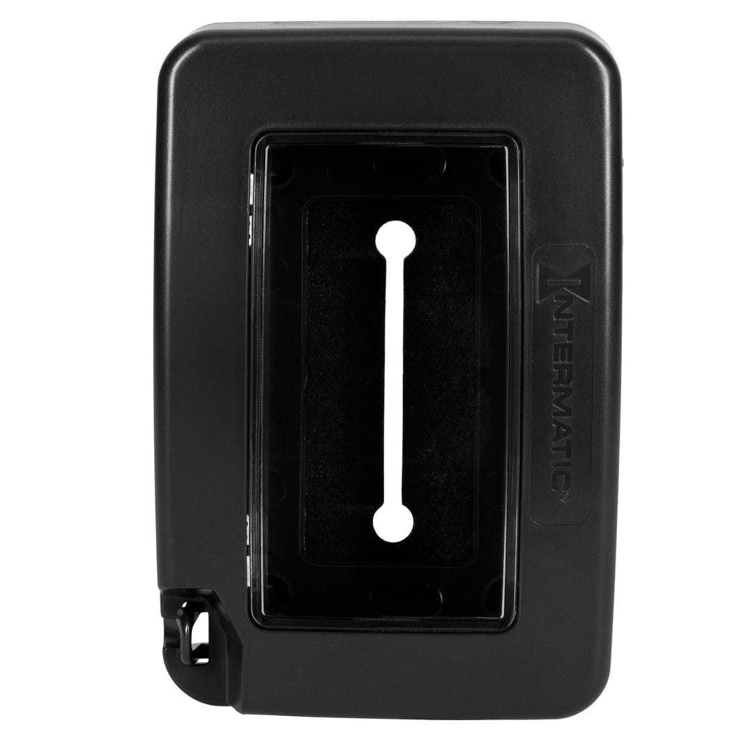 Low-Profile Plastic In-Use Weatherproof Cover, Single-Gang, Vrt/Hrz, Black