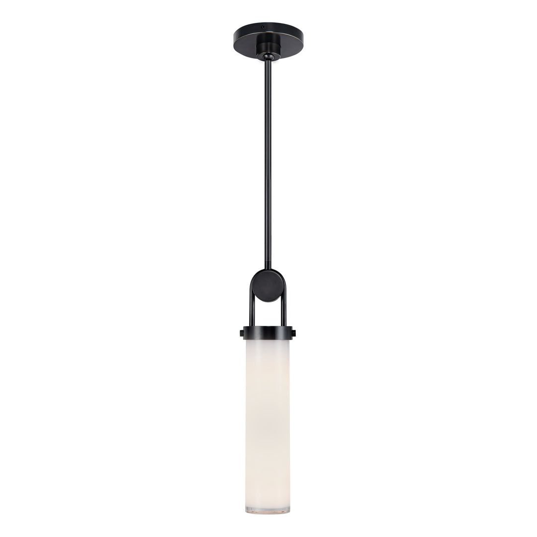 Wynwood 15-in Urban Bronze/Glossy Opal 1 Light Pendant