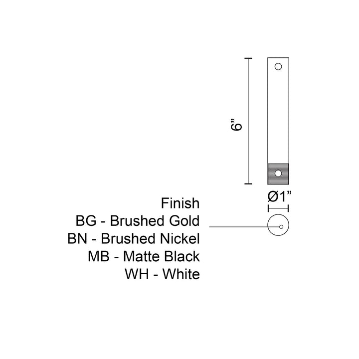 Fan Downrod 6-in
