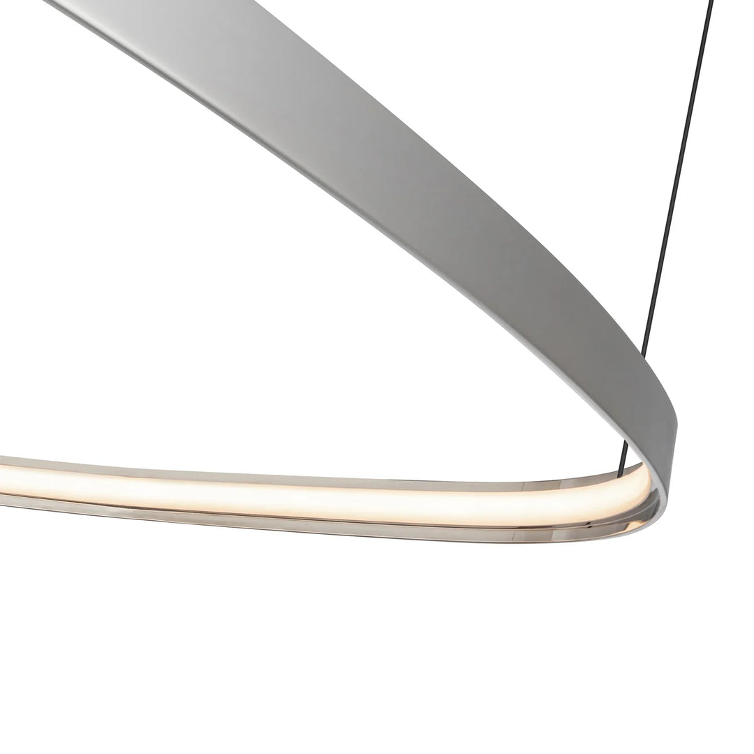 Yukon 40-in Polished Nickel LED Pendant