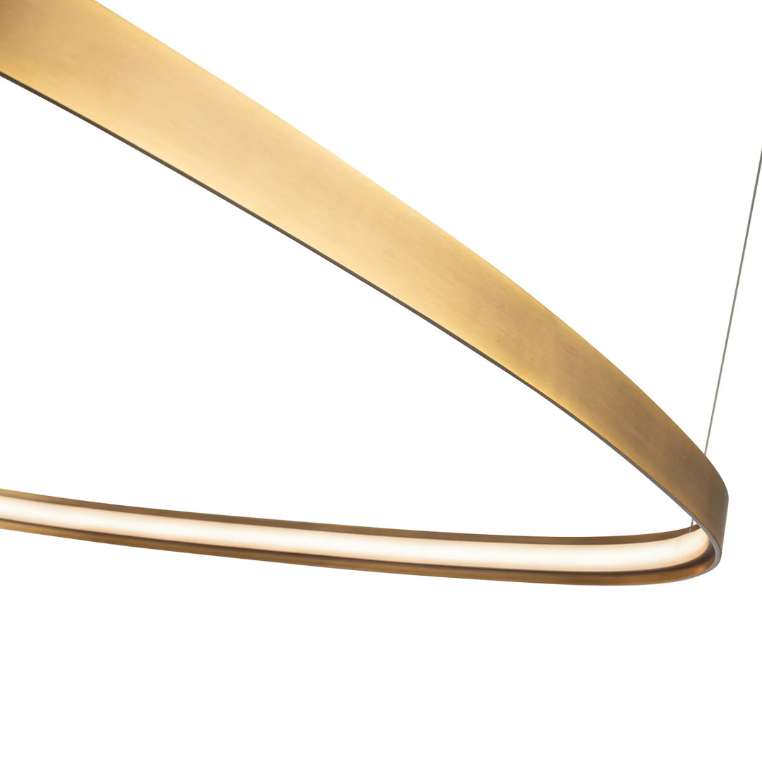 Yukon 40-in Vintage Brass LED Pendant