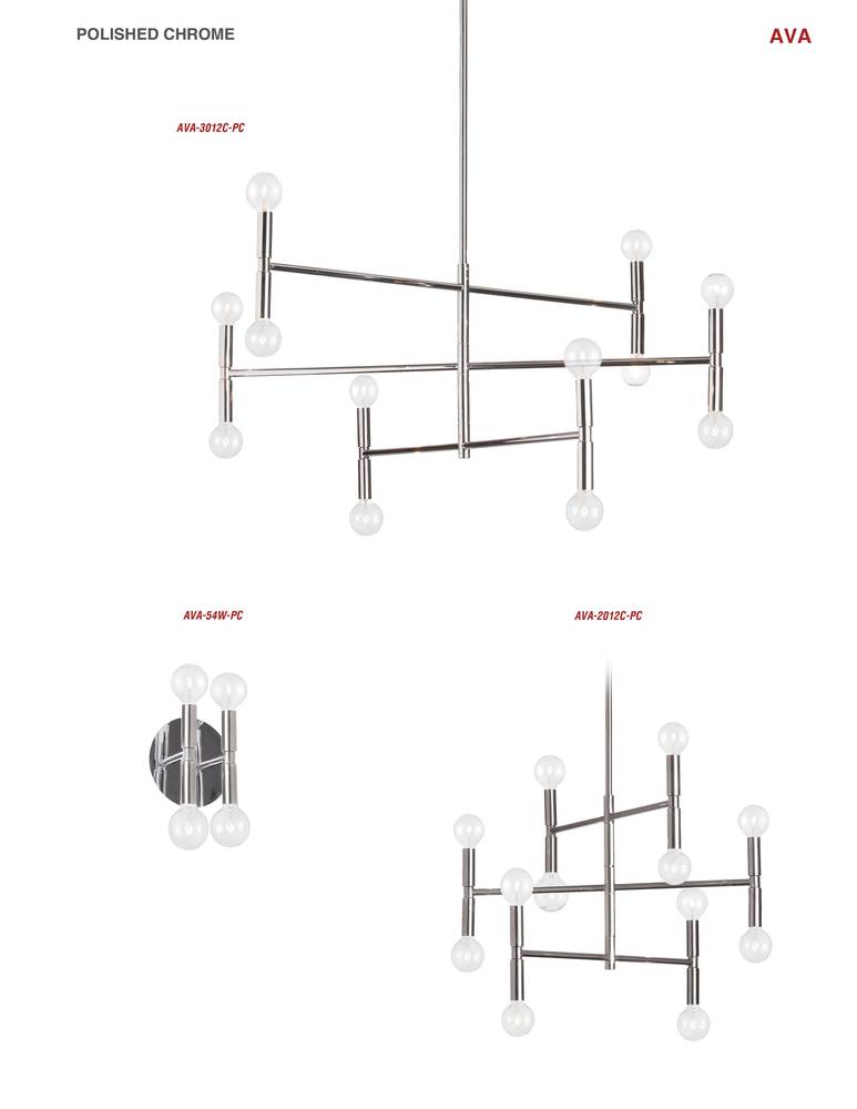 4LT Wall Sconce, PC Finish