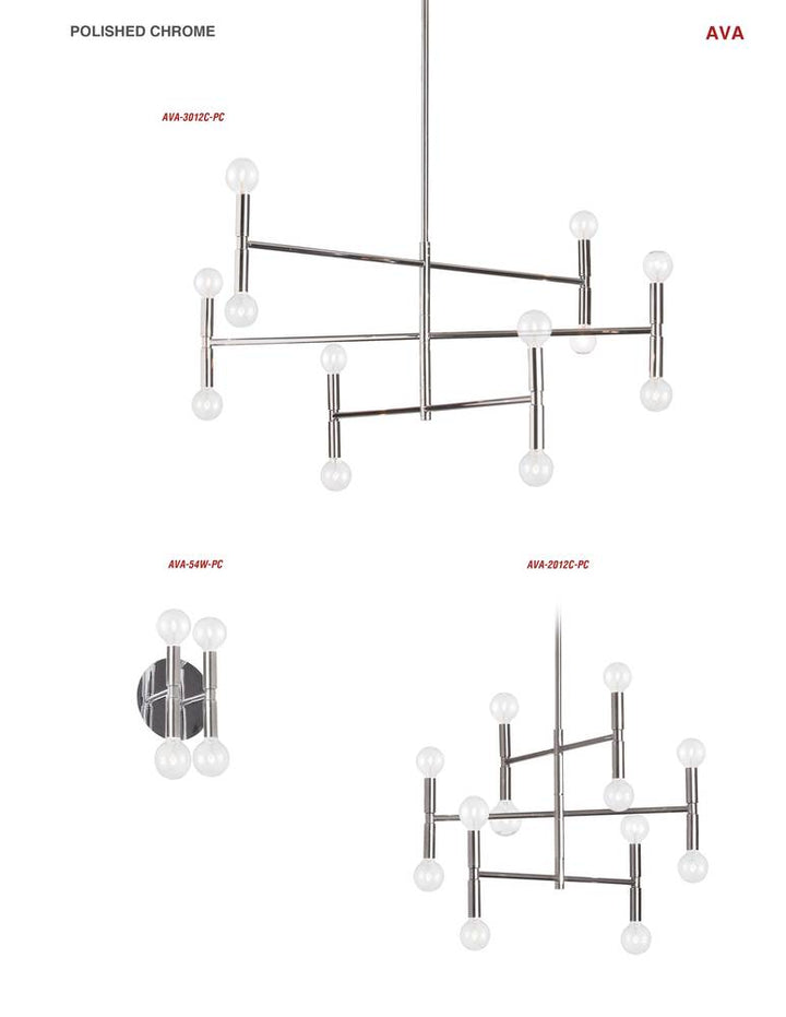 4LT Wall Sconce, PC Finish