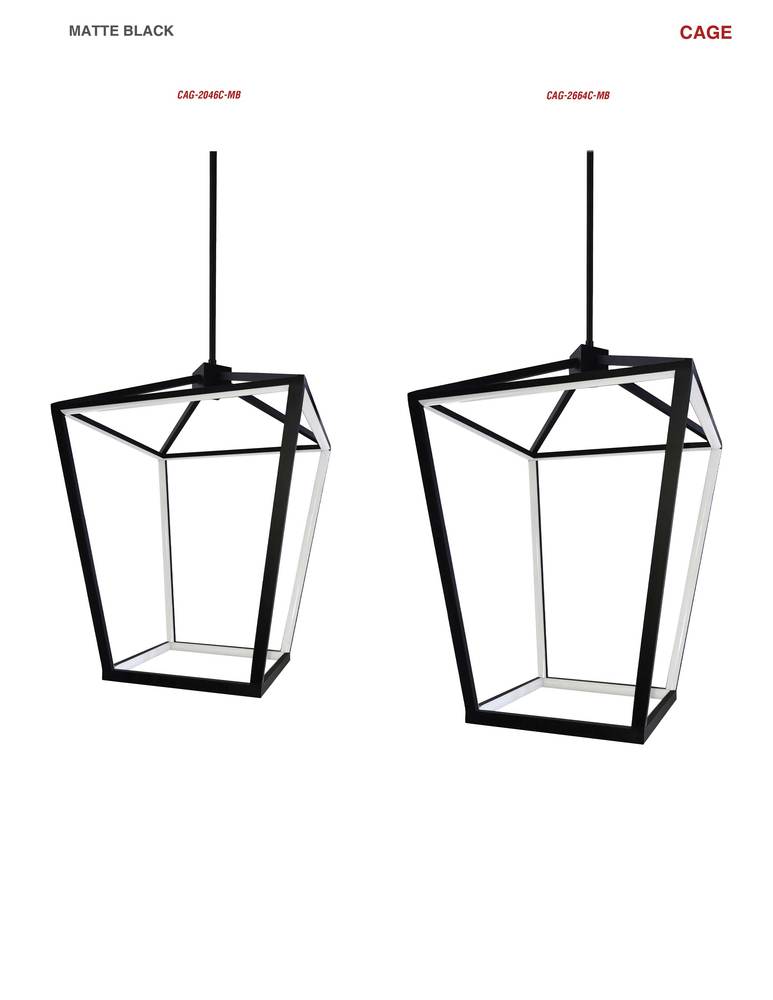 46W Chandelier, MB w/ WH Silicone Diffuser
