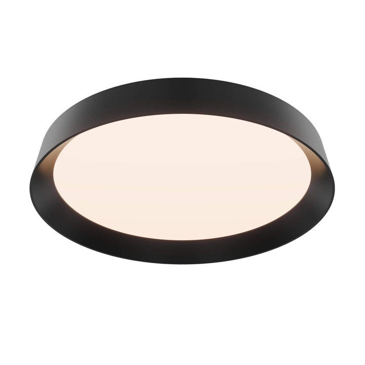Aurora 12in Dual-Light Dimmable LED Flush Mount, 5CCT - Black
