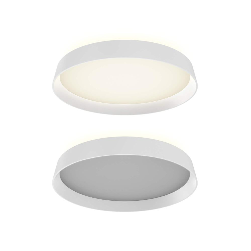 Aurora 12in Dual-Light Dimmable LED Flush Mount, 5CCT - White