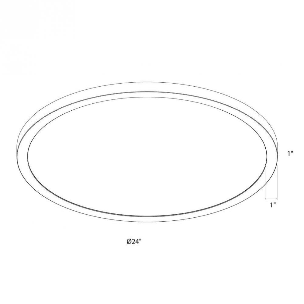 24'' ceiling flushmount