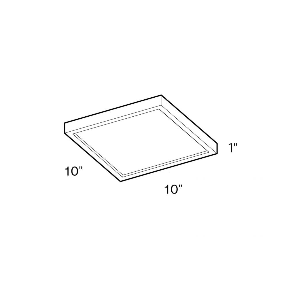 10 Inch Square Indoor/Outdoor LED Flush Mount