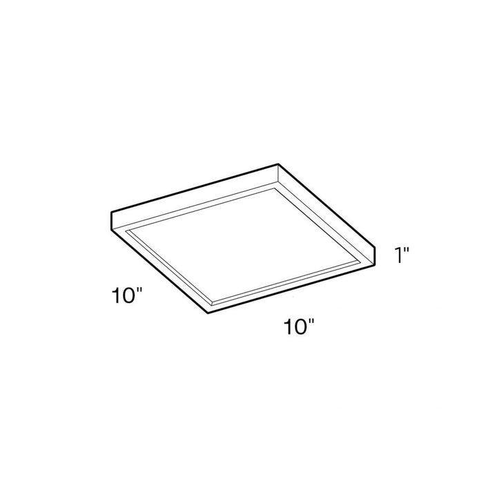 10 Inch Square Indoor/Outdoor LED Flush Mount