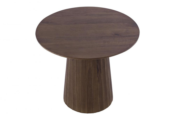 Madhy Brown Wood Side Table