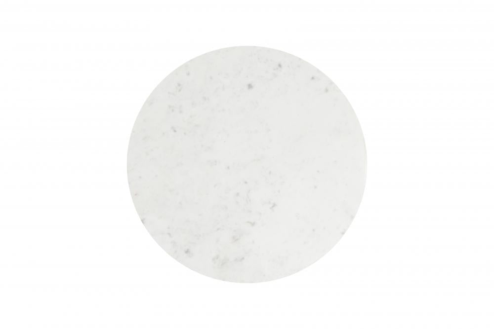 Nila Black with White Marble Finished Side Table