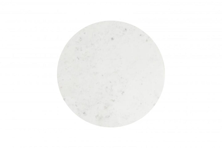 Nila Black with White Marble Finished Side Table