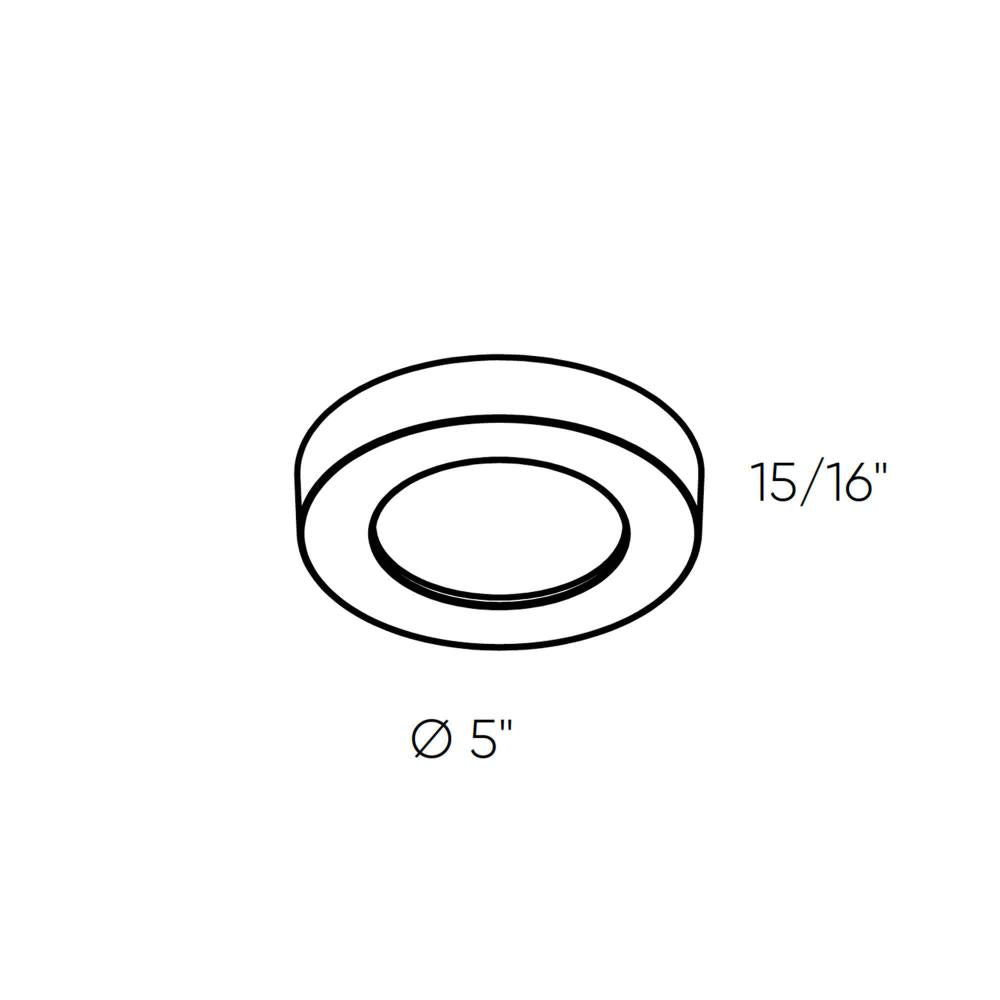 Plastic Flush Mount, 5CCT