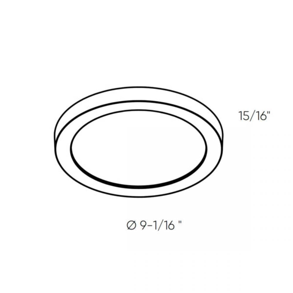 Plastic Flush Mount, 5CCT