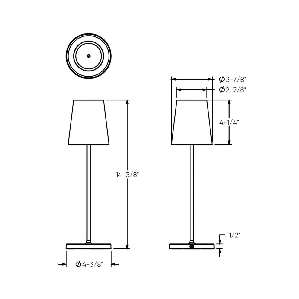 Rechargeable Table Lamp, 3CCT