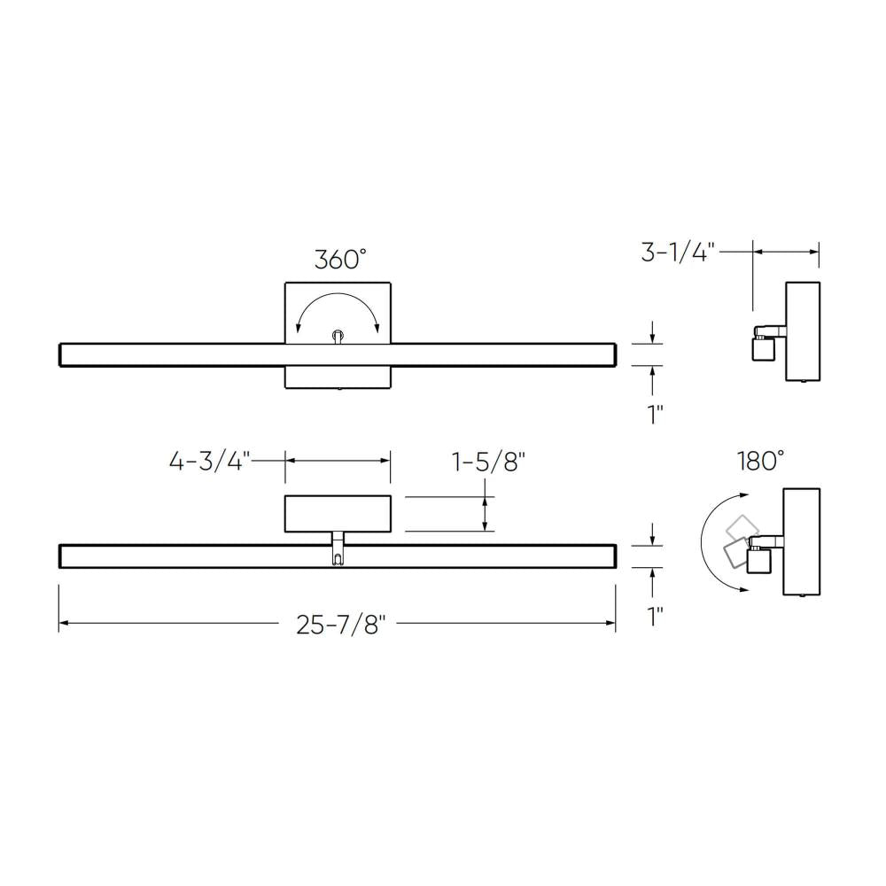 Linear Swivel Vanity Sconce