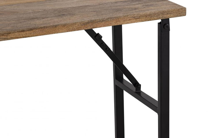 Deven Natural Wood and Black Finished Console Table