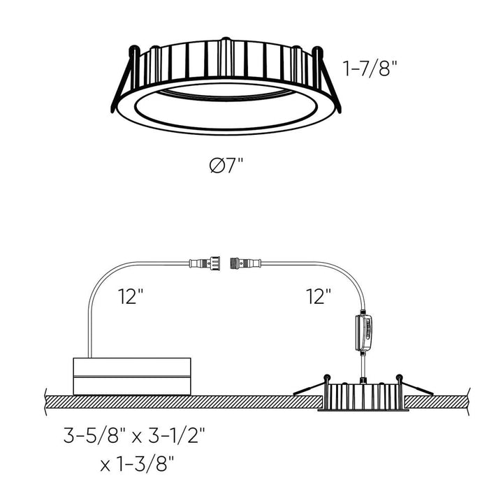 6'' 5CCT 1" deep regressed panel 0-10V dimming (120-277-347V)