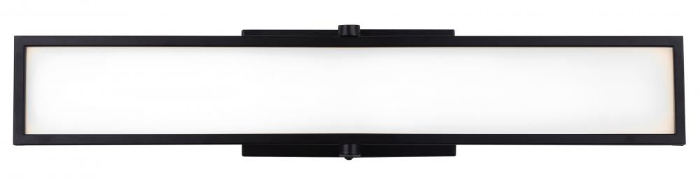 Pax LED Integrated Vanity Light, Matte Black Finish