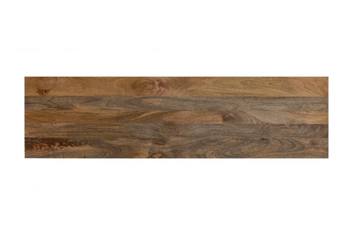 Deven Natural Wood and Black Finished Console Table