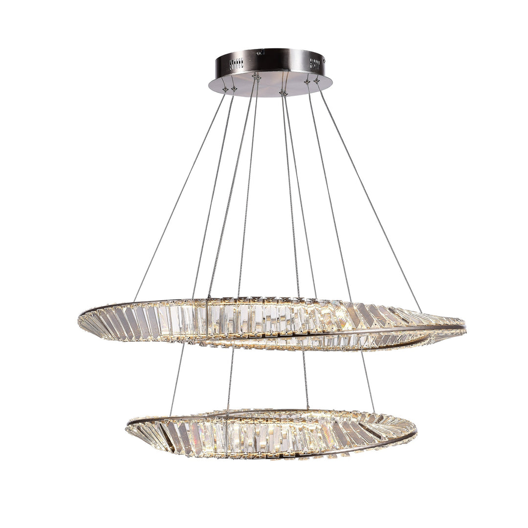 Stella 90W LED Chandelier Satin Nickel