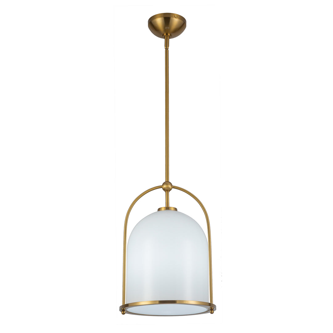 Dahlia 1 Light Pendant 11.5", Brushed Brass