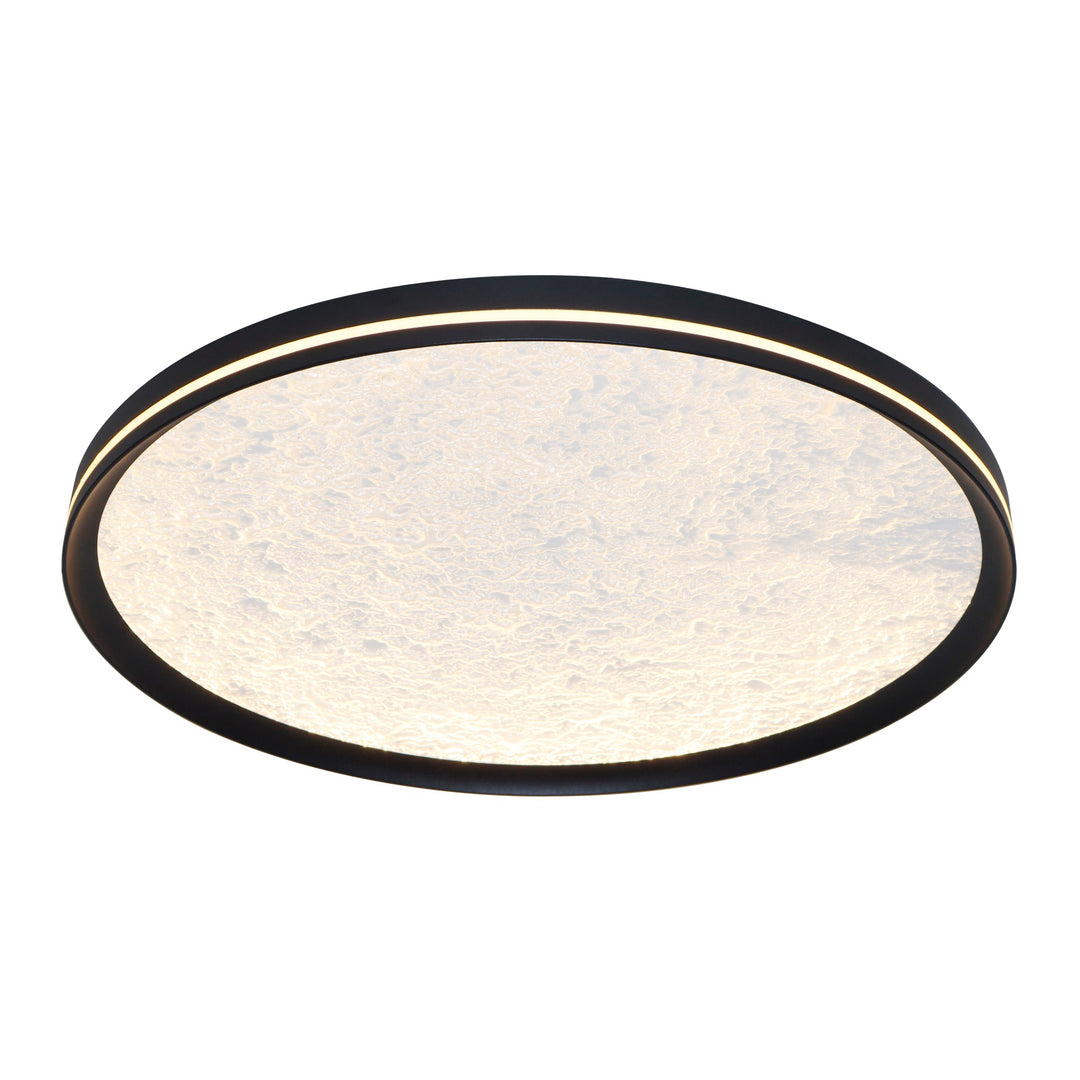 Luna Integrated LED Flush Mount 12", Black