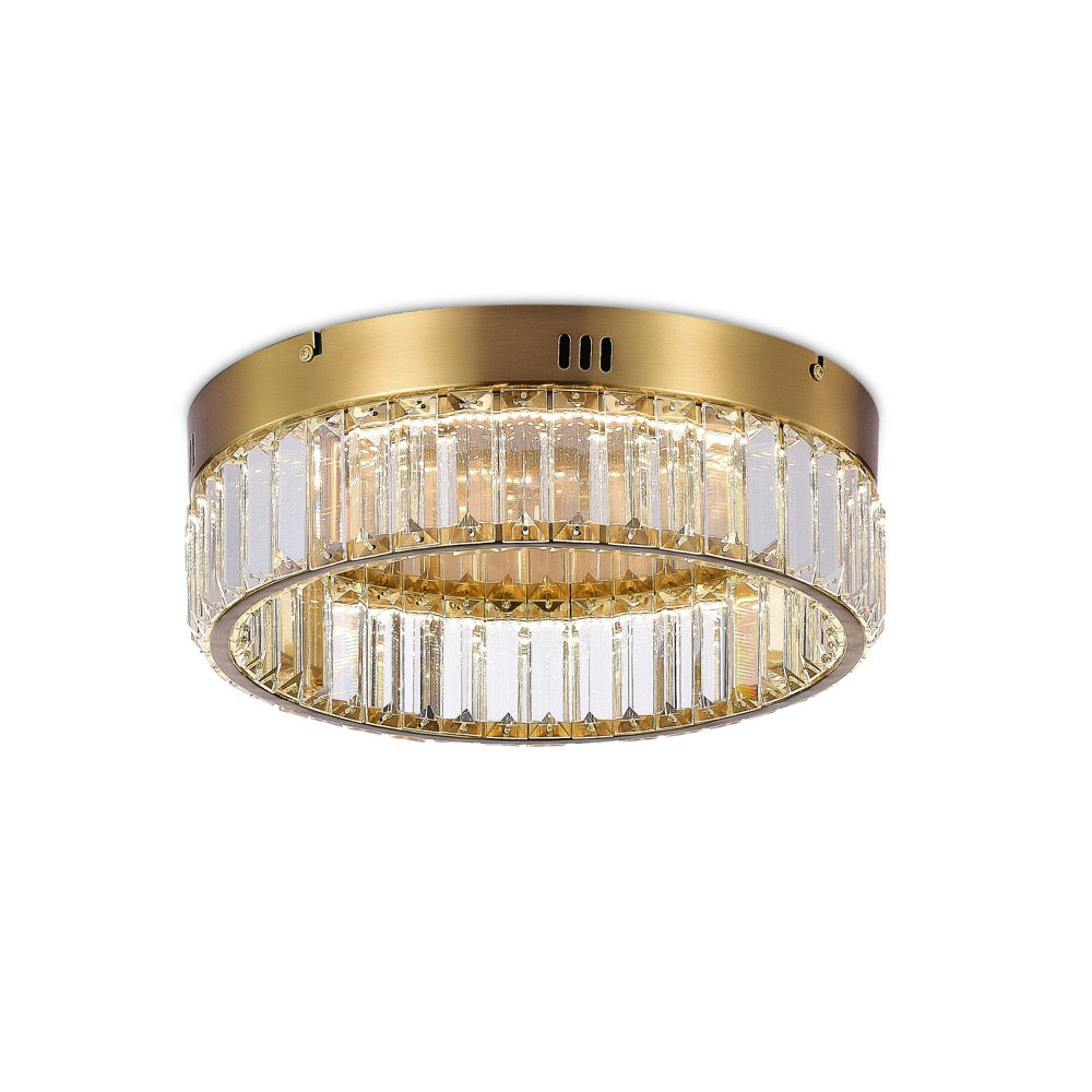 Stella Single Tier LED Flushmount Brushed Brass