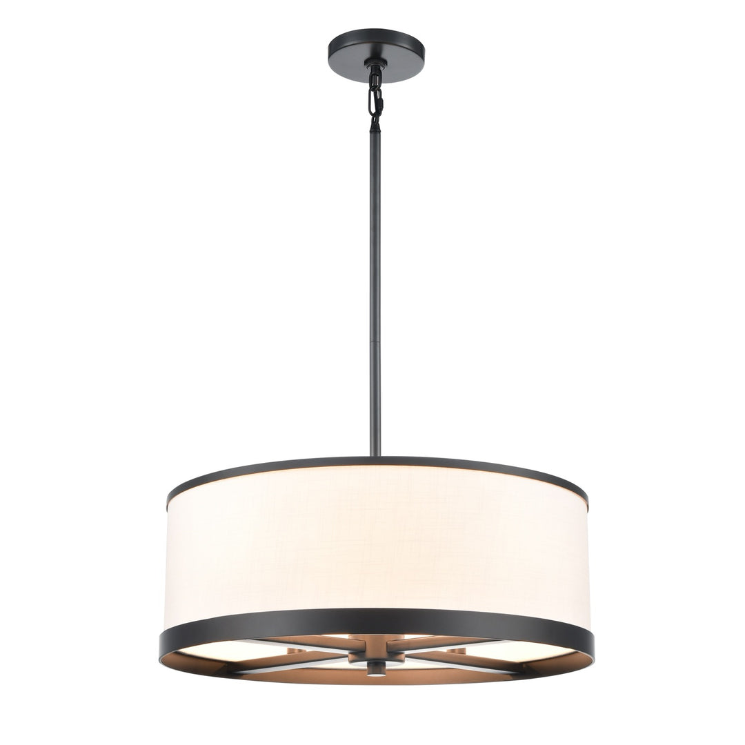 High Street 4 Light Chandelier 18", Black