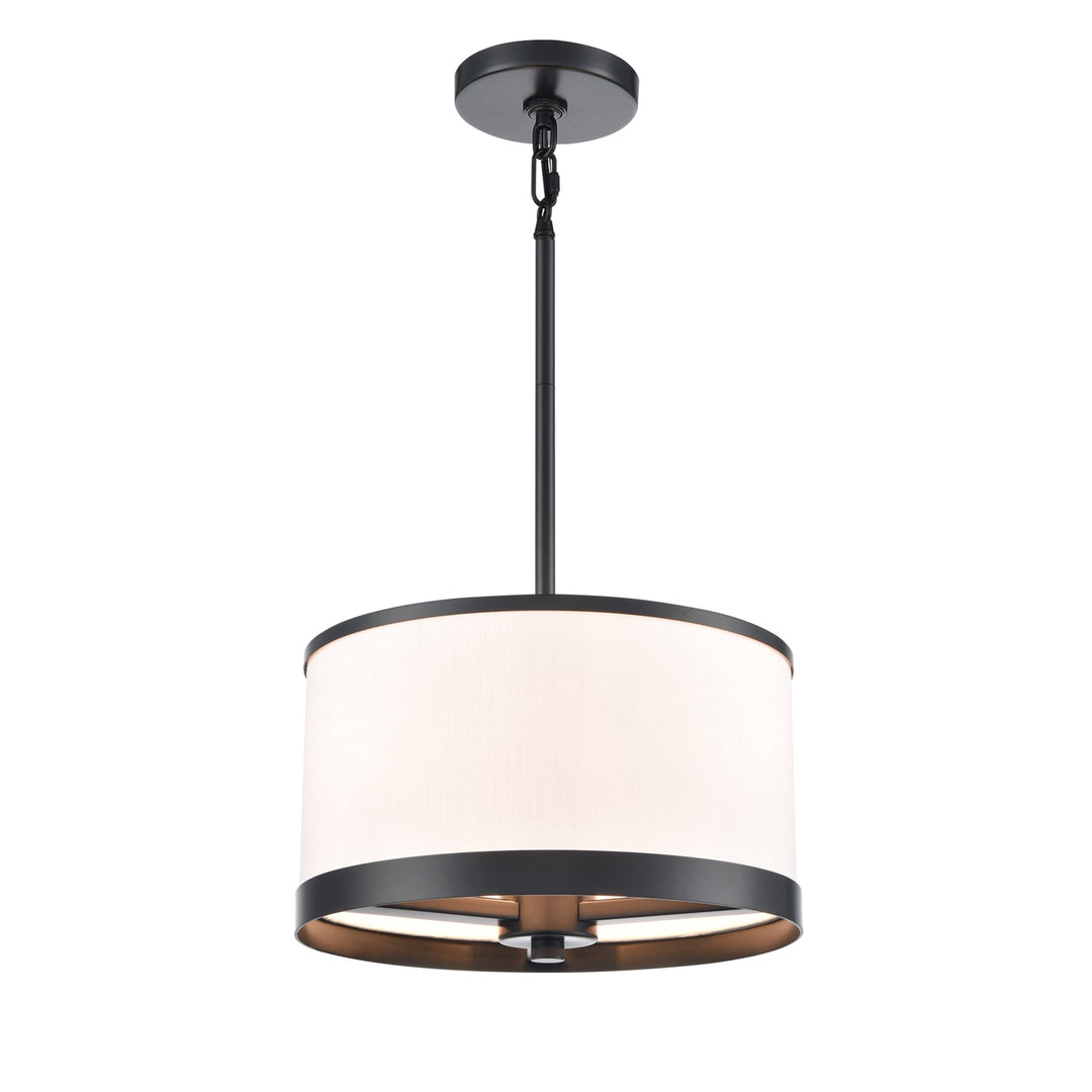 High Street 3 Light Pendant, Black