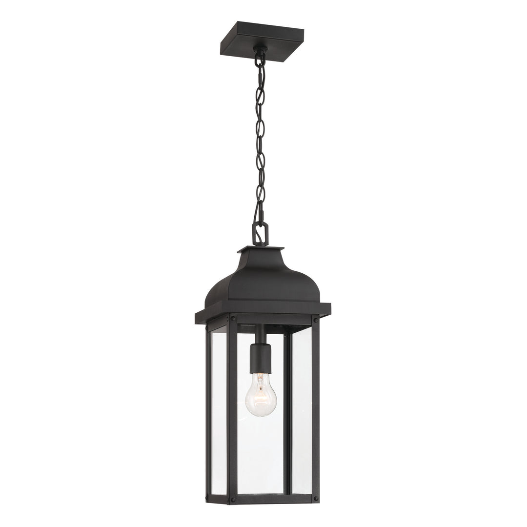 Madrid 1 Light Outdoor Pendant, Black