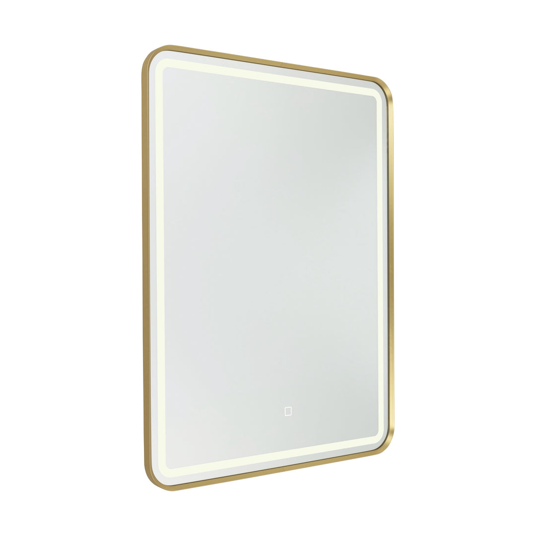 Reflections Collection Rectangular Bathroom Mirror Brushed Brass