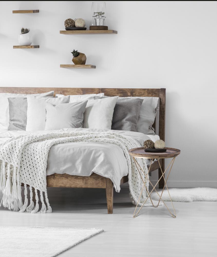Reva Black with Natural Wood Side Table