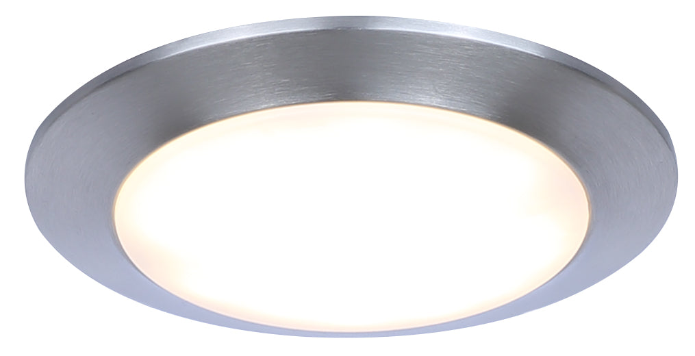 7.28 Inch Brushed Nickel LED Disk Light