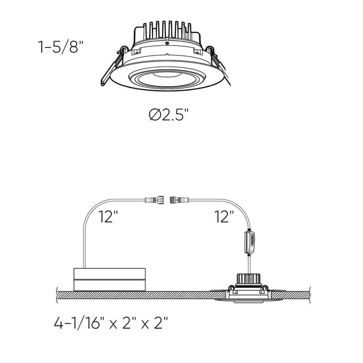 2'' LED Round Gimbal, 5CCT